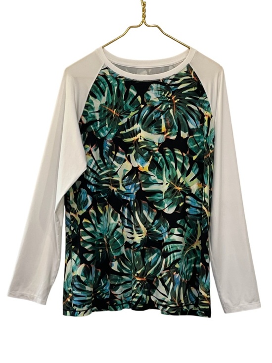 Reel Legends Tops - Reel Legends Reel-Tec Tropical Leaf Print Performance Top XL